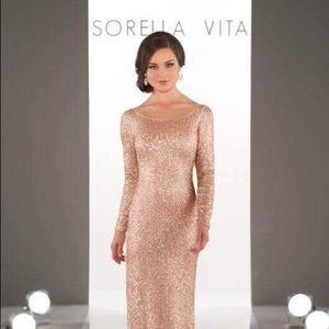 Sorella Vita Rose Gold Sequin Bridesmaid Dress